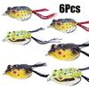 Frog Fishing Lure, Hollow Body Frog Topwater Przynęty miękkie dla Bass Pike Snakehead Dogfish Musky