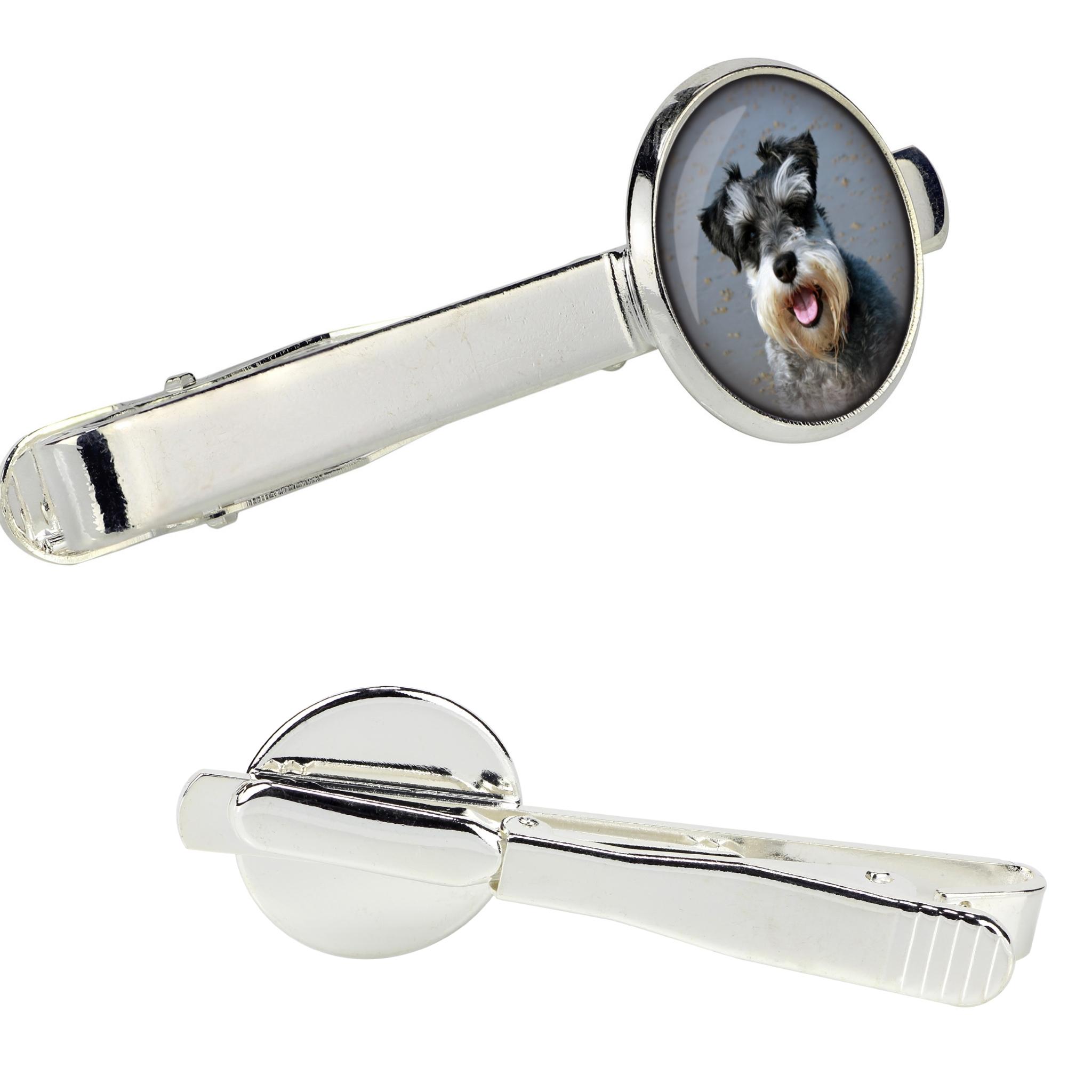 

Schnauzer - tie clip in a box, stylish tie, personalized jewelry from the Art-Dog brand