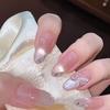 Summer Style Cat Eye Press-On Nails - High-End Butterfly Blush for Whitening Manicure