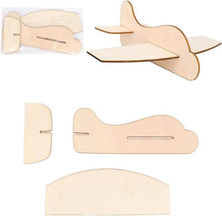 DIY Wooden Airplane & Helicopter Model Painting Puzzle for Kids