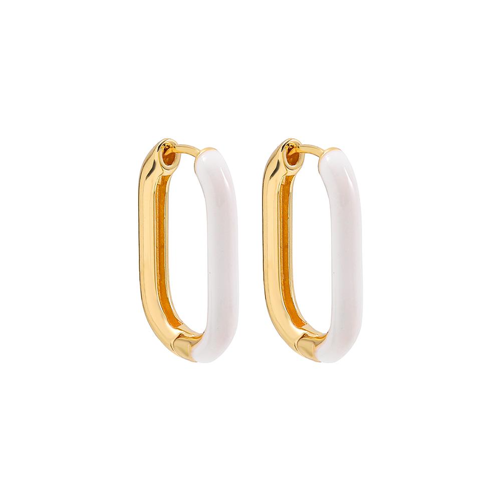 New Fashion Circle Ear Huggie Small Hoop Earrings for Women Cute Candy Color Enamel Round Heart Earrings Party Zircon