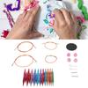 Circular Knitting Needle Set 3 To 8mm Interchangeable Assorted Colors Circular Needle Set with Storage Bag for Craft