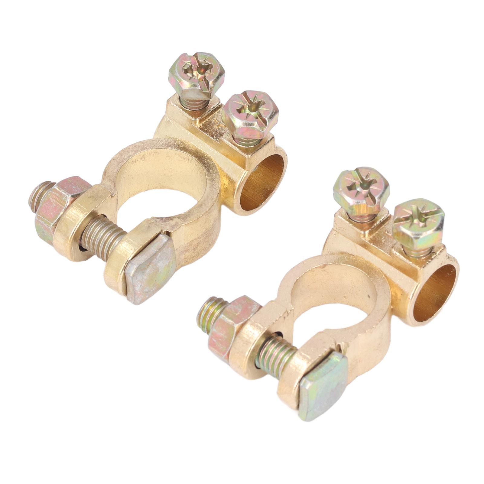 

2 шт. Клеммы аккумулятора Положительная Отрицательная Медь Хорошая Электропроводность Универсальный Автомобиль