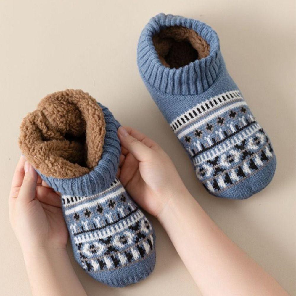 Non-slip Unisex Sleeping Socks Stripe Thicken Warm Socks Winter Floor Ankle Shoes  Winter
