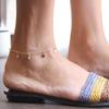 Korean Minimalist Peach Heart & Star Anklet - Fresh Design