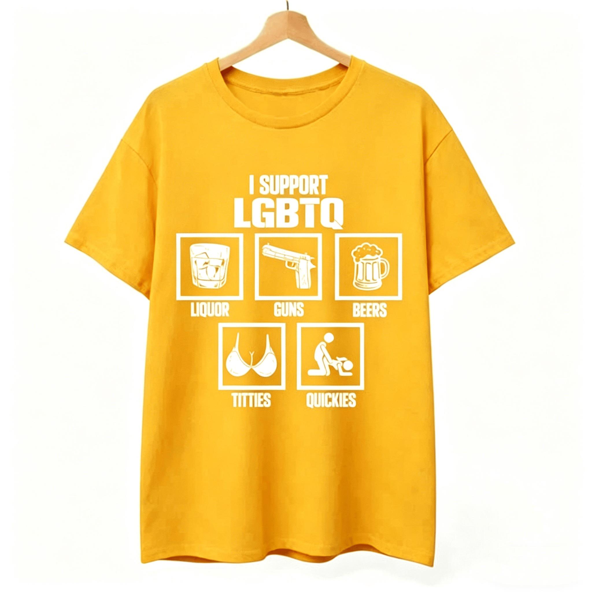 Vintage Vīriešu Smieklīgs Es Atbalstu LGBTQ