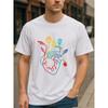 Rainbow Heart Garden, Love Is the Unity of Body and Spirit. Men's Printed Short-sleeved Shirts, Loose Round-neck Comfortable and Unique T-shirts