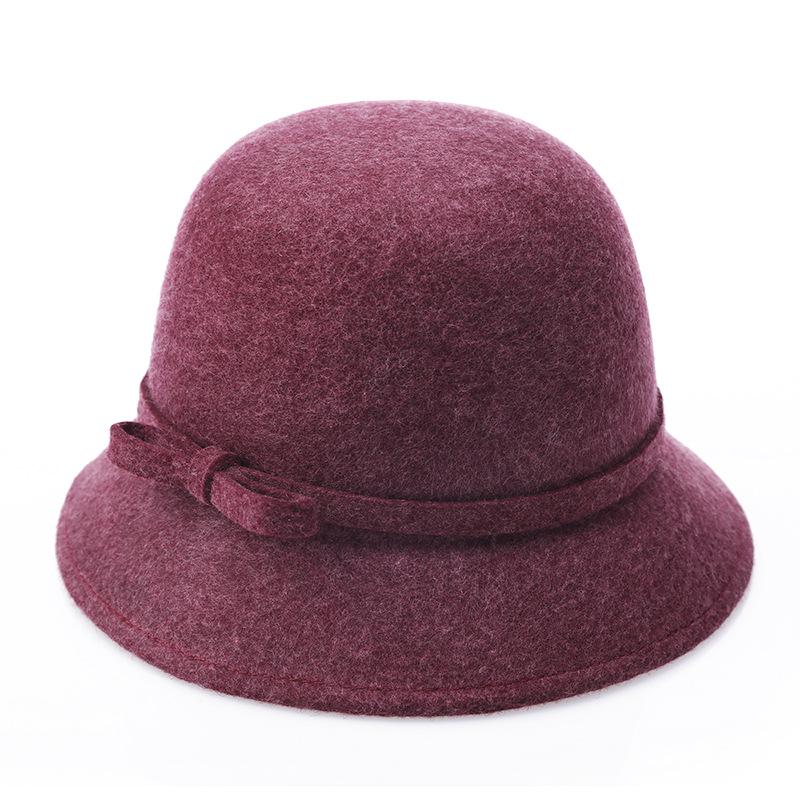2025 Women’s Pure Wool Felted Cloche Hat Winter Warm Bowl Cut Bucket Cap for Outdoor Chic Autumn Winter Fashion