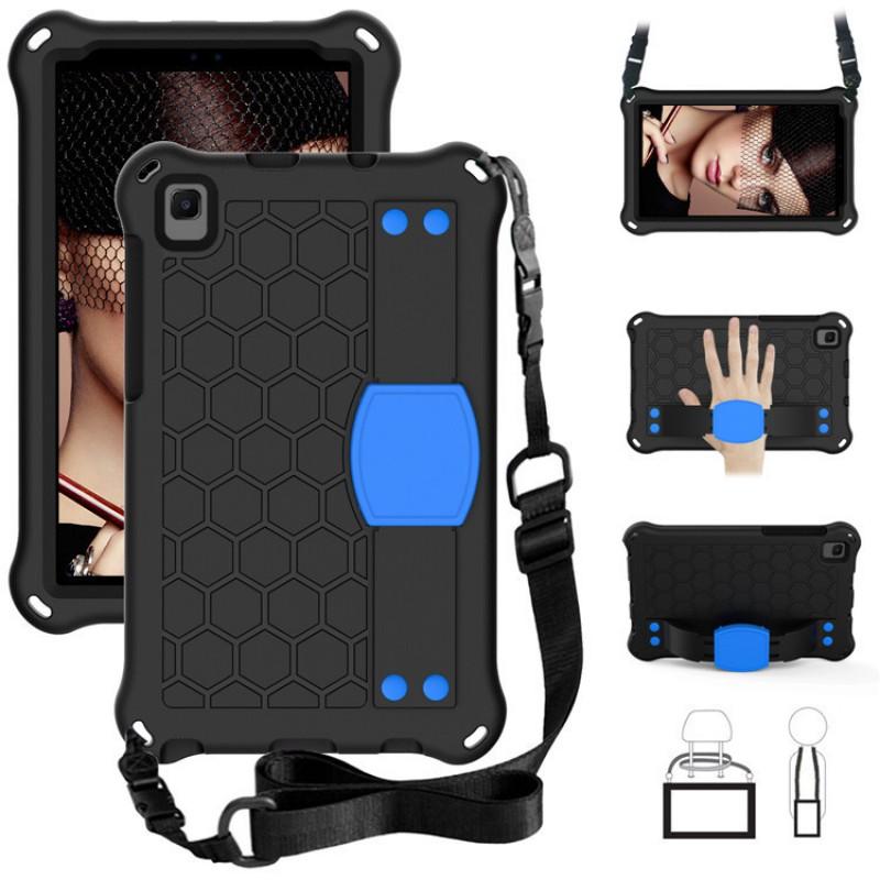 Full Coverage Protective Case With Hand Strap Galaxy Tab A7 Lite T220 T225 2021 Honeycomb Design