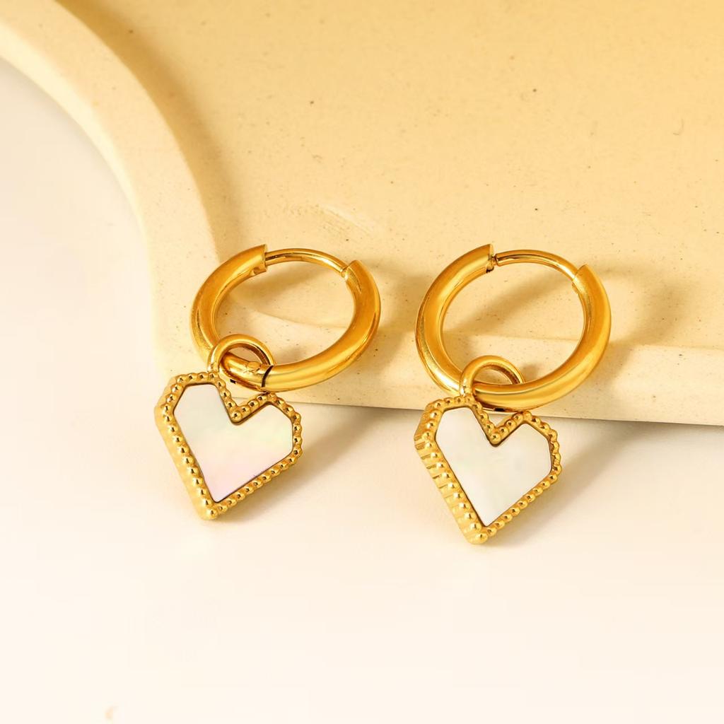 Premium Versatile Accessories Love Pearl Jewelry Geometric Titanium Steel Ears