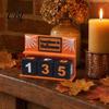Gruseliges Feiertags-Countdown-Display Halloween-Kalenderblock, 3D-gedruckter Adventskalender, Tägliche Kaffeetisch-Mittelstück Countdown für Dekoration am Kaminsims,
