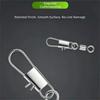 50pcs Steel Fish Rolling Swivel Stainless Steel Fishing Swivel Fishhook Lure Connector  Pike Fishing