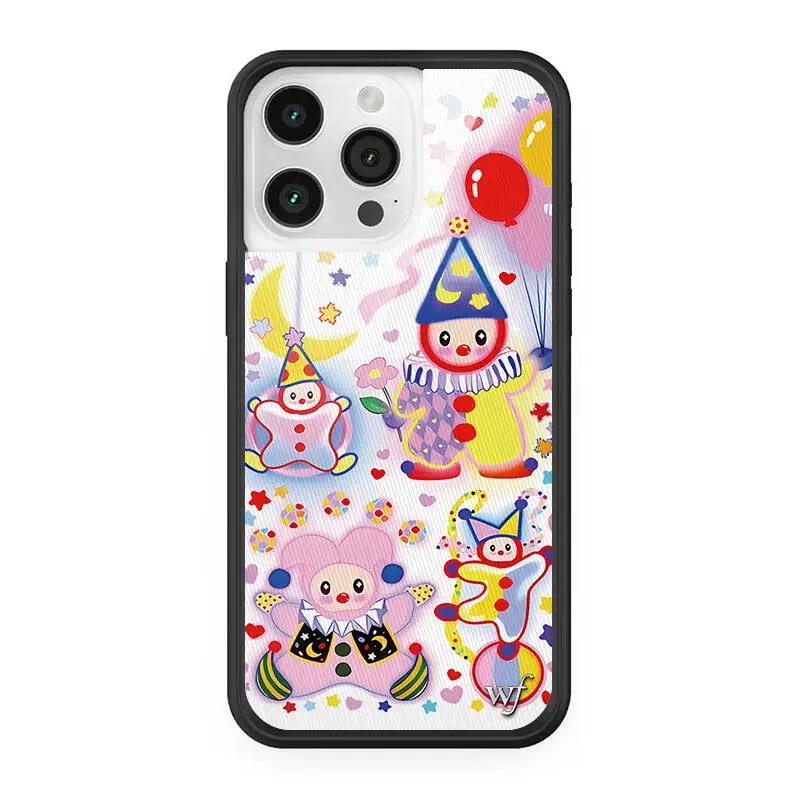 Wildflower ins Nara Smith Sweet Sliy Phone Case for iPhone 12 13 14 15 16 Pro Max Plus 17 Pro Cherries Clown Around Orchid Cover