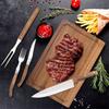Zestaw Prezentowy Sztućce Noże Deska do Steków Burgerów Mięsa Grilla Pizzy