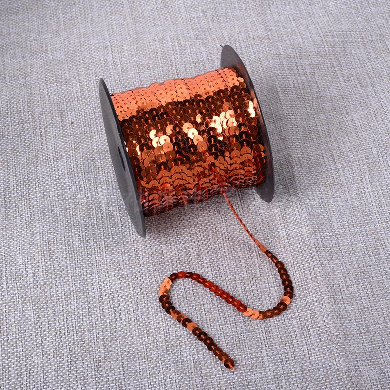 100yards Shiny Color Sequins Ribbon Round Flat Laser Colored Paillettes Trims for Garment Bag DIY Sewing Crafts Party Decoration