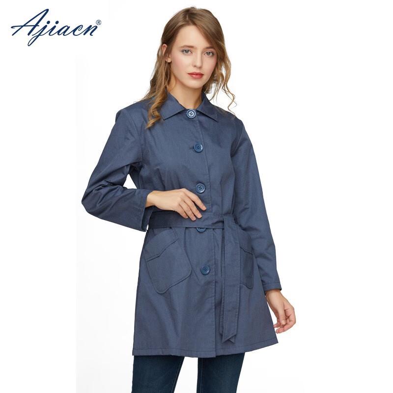 AJ803 Women s Metal Fiber Anti-Radiation Trench Coat L