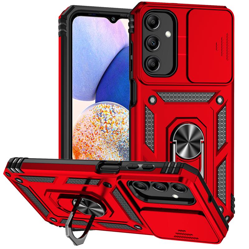 Pouzdro pro Samsung Galaxy A15 a15 slide s fotoaparátem, nárazuvzdorné, brnění, kryt pro Samsung A15 A 15 15A s magnetickým kroužkem a stojánkem, zadní kryt