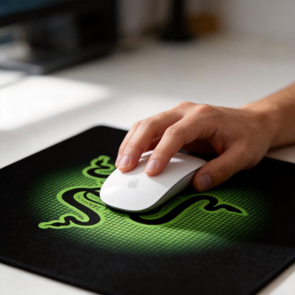 Office Desk Mouse Pad With Non Slip Rubber Surface For Gaming And Work