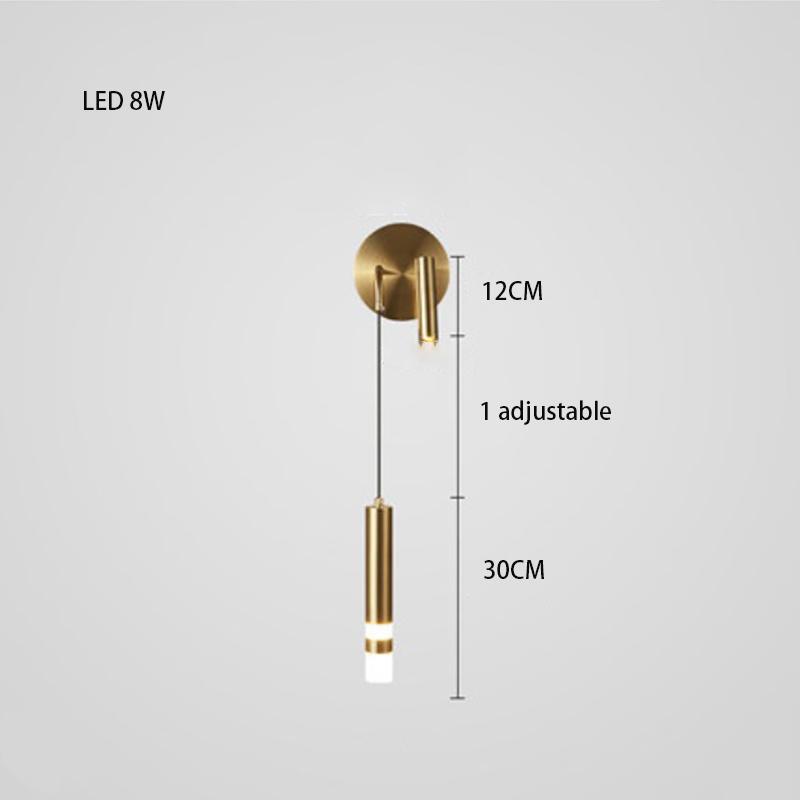 Nordic LED Bedroom Bedside Wall Lamp Modern Minimalist Creative Spotlight Home Living Room Background Decorative Wall Lamp Luste