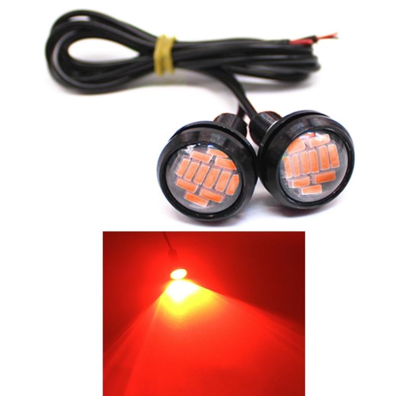 2x Eagle Eye LED 23mm 4014 12SMD High Power Car Daytime Running Backup Turn Signal Lights Auto License Plate Lamps White