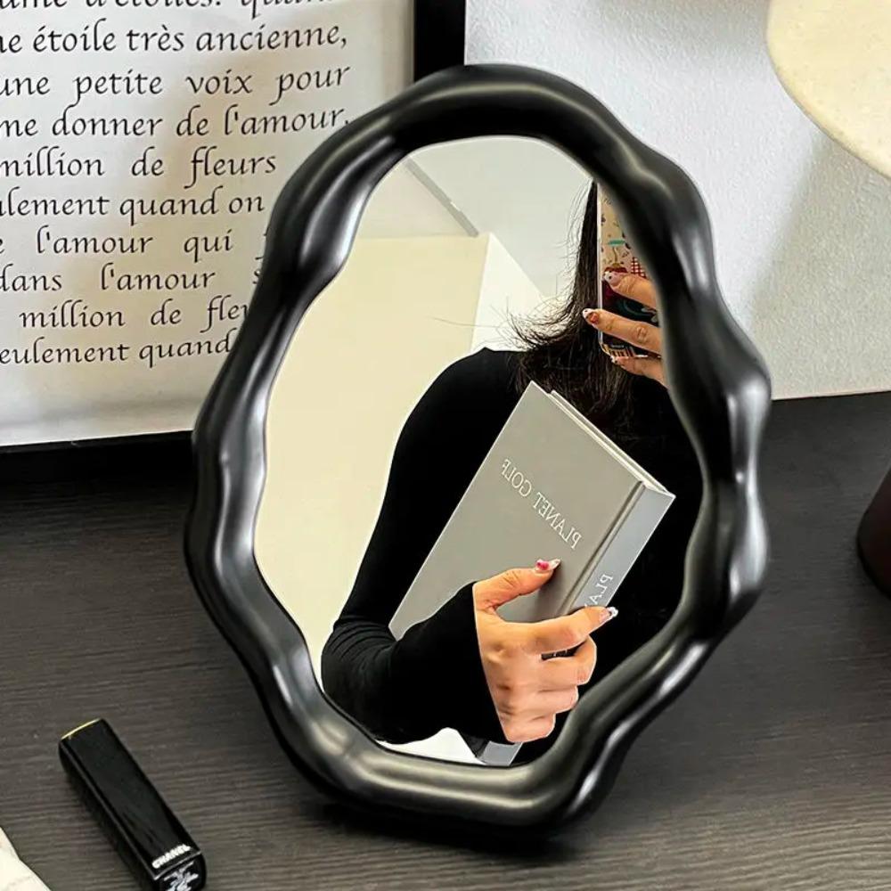 Creative Cosmetic Mirror Irregular Shape Living Room Table Decoration Cute Cloud Cosmetic Mirror Indoor Aesthetic Decoration