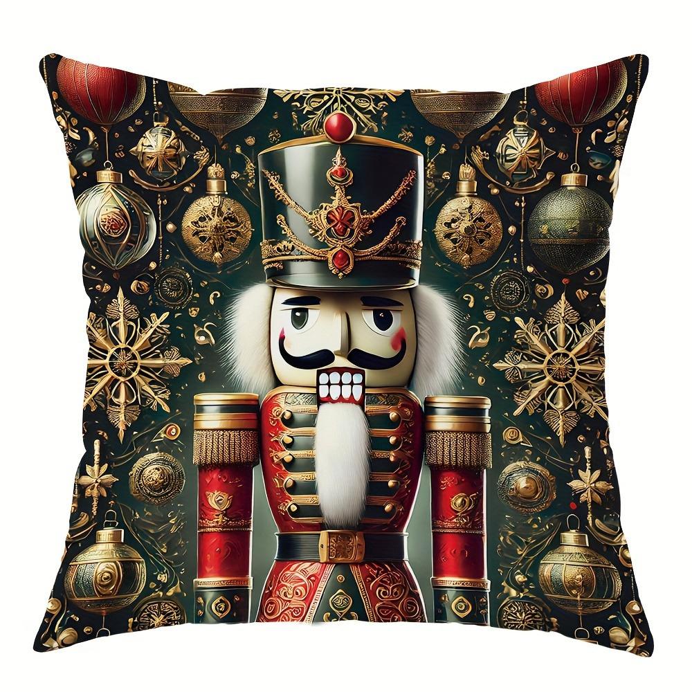 Christmas decoration pillowcase Nutcracker princess pattern is suitable for home room living room sofa cushion cover