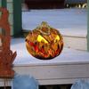 Realistic Halloween Pumpkin Lantern Resin Figurine Holiday Ornament for Thanksgiving Pathway Decoration