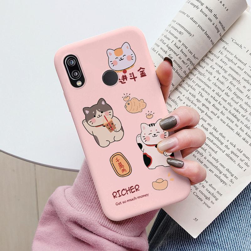 Für Huawei P20 2018 P20 Lite P 20 Pro Hülle Niedliche Cartoons Herz Katze Weiches Silikon Stoßfeste Handyhülle Für Huawei P20 Fundas