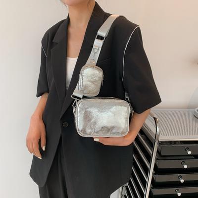 Jednoduché široké popruhy, designové kabelky, kabelka z umělé kůže, dámské crossbody tašky, 2 ks, luxusní značkové, jednobarevné, taška přes rameno
