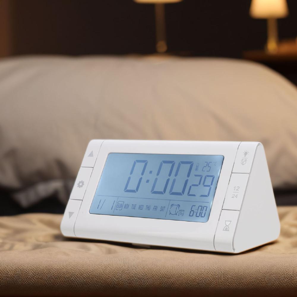 3 Alarm Settings Digital Alarm Clock Battery Operated Electronic Alarm Clock  Home Use