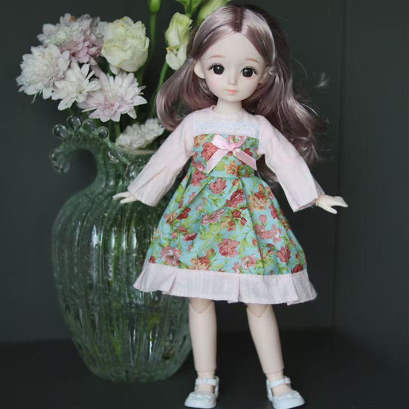 Oblečení pro 30cm panenku Pěkné šaty 1/6 BJD panenka DIY Oblékání Lolita Princeznovská sukně Oblečení Hračka pro dívku Sváteční dárek Doplňky pro panenku