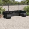Vidaxl 10-Cz. Set da Giardino, Cuscini Rattan Nero Pe