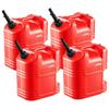 Fuel Container, 19 L, Gas Tank with Spout & Clear Scale, 15 L/min Max Flow Rate, Secure & Leak-proof, Portable Flat Fluid Container for Most Cars