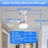 Modern Ceiling Fan Lights, E26/E27 Smart Socket Fan Light Bulb with Remote Control, Dimmable LED Fan Light for Garage, Bedroom