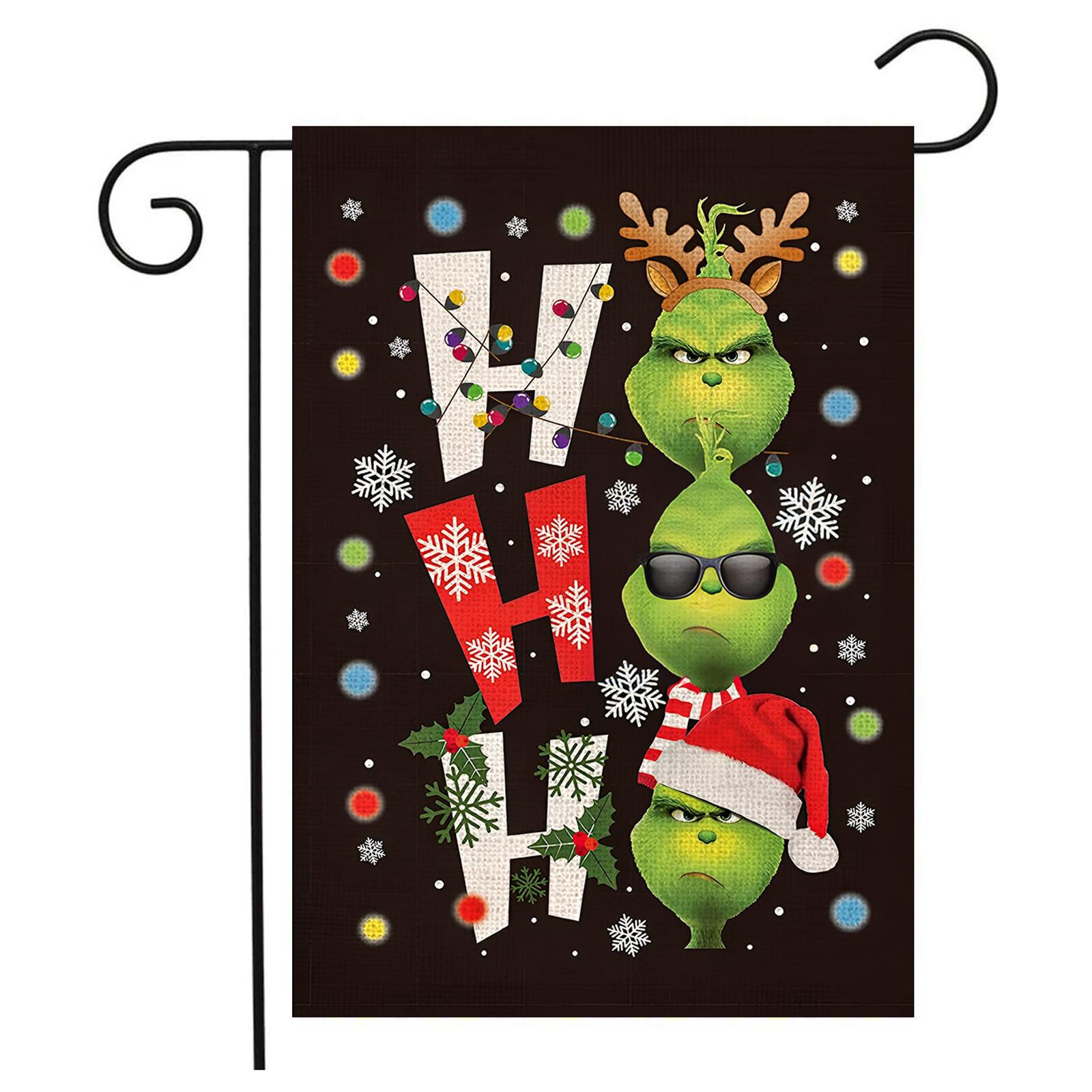 

Christmas Welcome Garden Flag Floral Cartoon Double Sided Vertical Rustic Farm-house Yard Seasonal Holiday Outdoor Decor 12×18 Inch