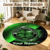Round Rug Custom NameCeltic FC Pattern Non Slip Carpet Home Floor Decor