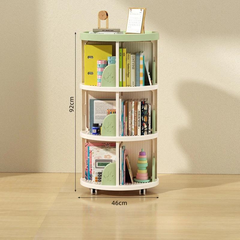 Obrotowa o 360 stopni Biblioteczka Półka podłogowa Przechowywanie książek Uczeń Dzieci Książka obrazkowa Miejsce do czytania Przechowywanie Mobilna Domowa