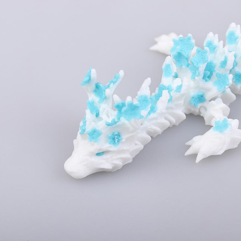 1 Piece Desktop Ornament 3D Printed Cherry Blossom Dragon Glow In The Dark Rotatable Articulated Dragons Figures Action Toy
