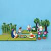 Zakka Summer Day Resin Ornaments watermelon Cat Home Desktop Scenic Decoration Mini Shooting Props Collection Toy for Kids