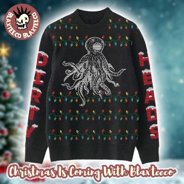Dirty Heads Holiday Merchandise Octopus With Christmas Lights Black Ugly Christm Unisex T-Shirt XL