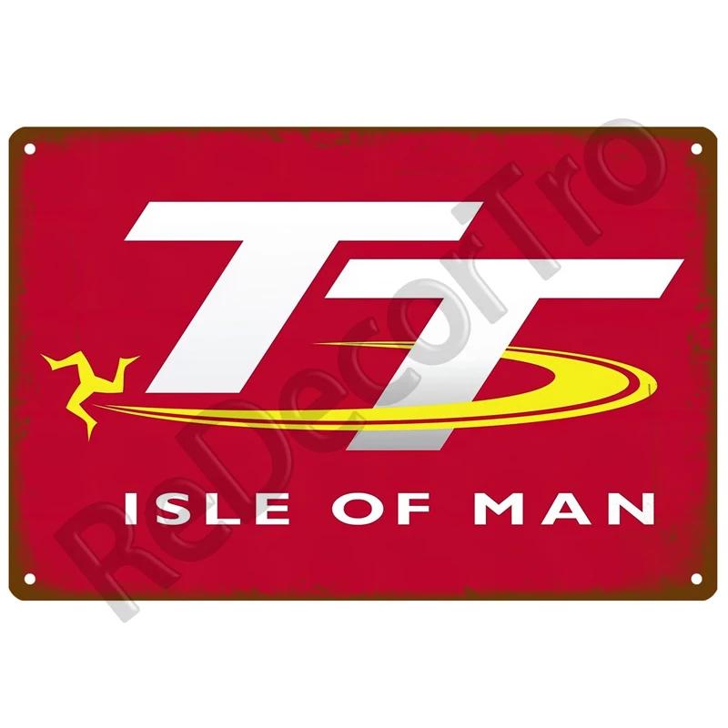TT Races Vintage Wall Poster Vintage Retro Wall House Restaurant Decoration Plaque Metal Wall Decor Art Metal Sign Tin Sign ISLE