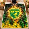 Flannel BlanketNorwich City Football Warm Soft Throw Blanket for Indoor Sofa Bed Living Room Use