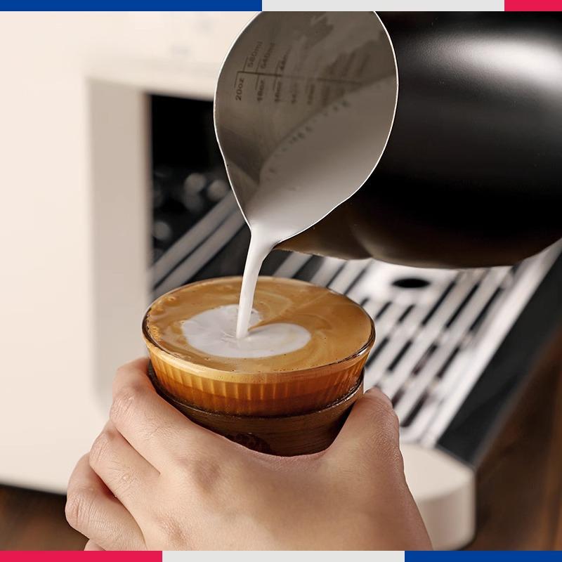 Japanese Heat Insulated Texture Cup High Borosilicate Glass 150ml Retro Stripe Wide Mouth Latte Art Aesthetic Hand Drip Coffee