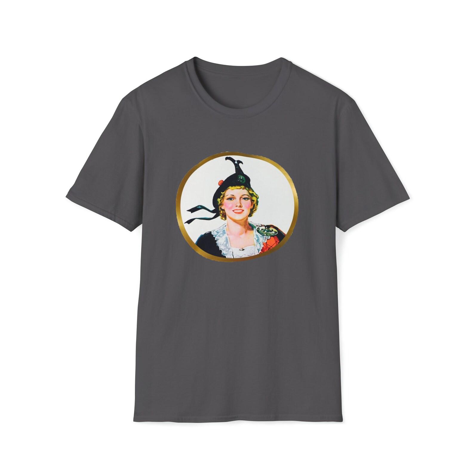 Export A Scottish Lassie Vintage Retro Canadian Logo Unisex Softstyle T-Shirt M