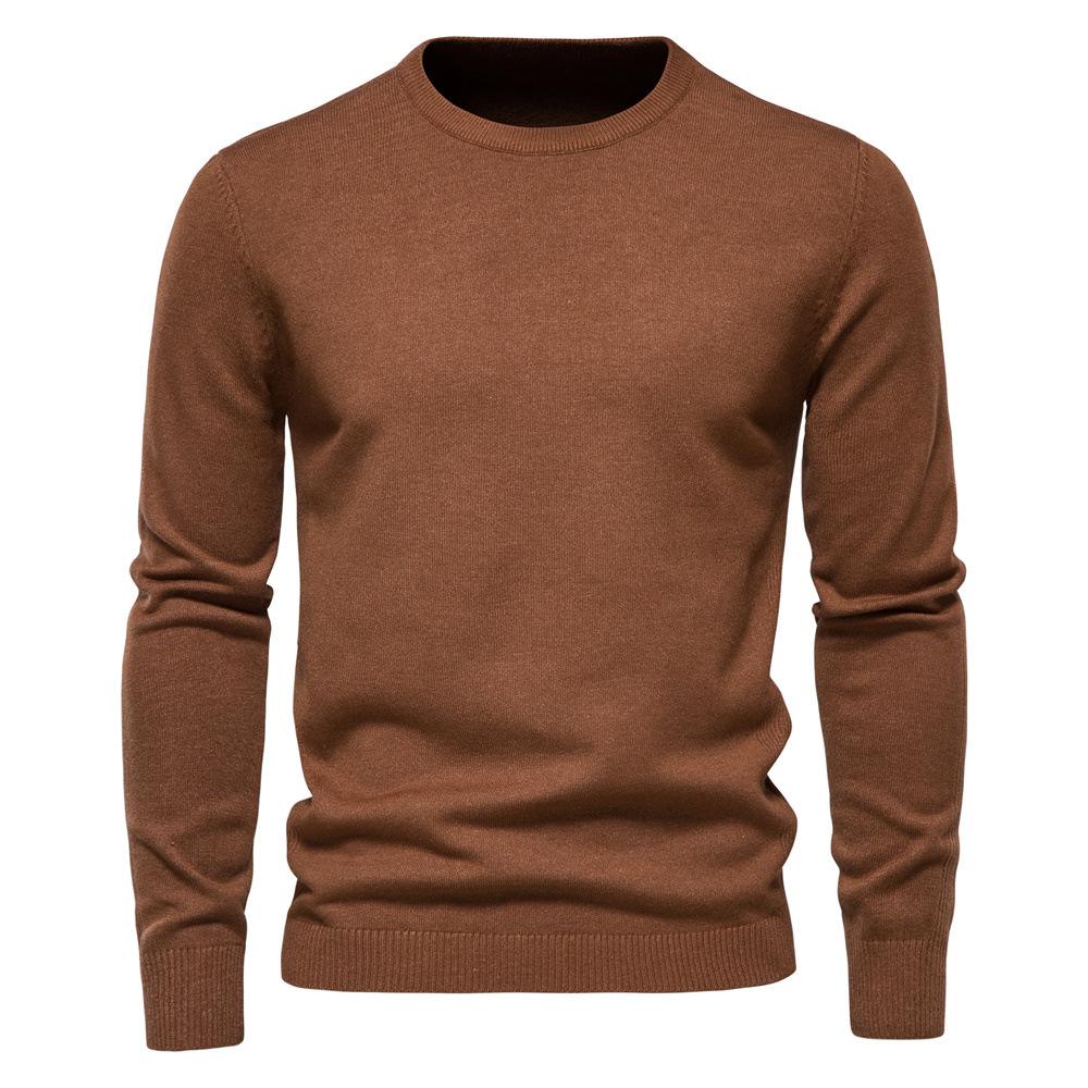 Maglione da Uomo Invernale Autunnale a 10 Colori, Girocollo Slim-Fit