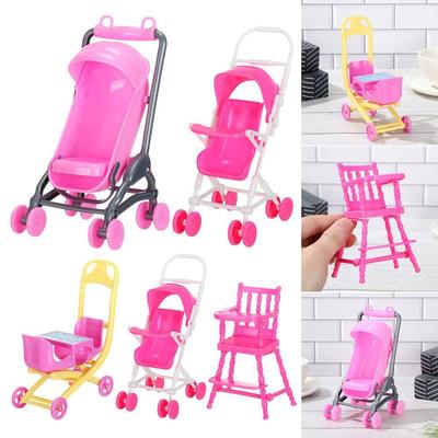 Plastic Car Scene Model Dollhouse Furniture Dolls Accessories Miniature Baby Stroller Infant Carts
