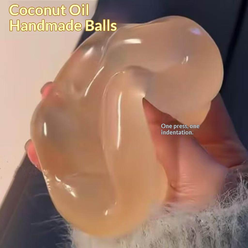 1-10Pcs Squishy Squeeze Ball Baby Blue Coconut Oil Handmade Stress Relief Toy Pressure Relieving Fidget For Adult Anxiety