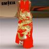 Vestidos casuales sin mangas con cuello en V para mujer, moda, verano, primavera