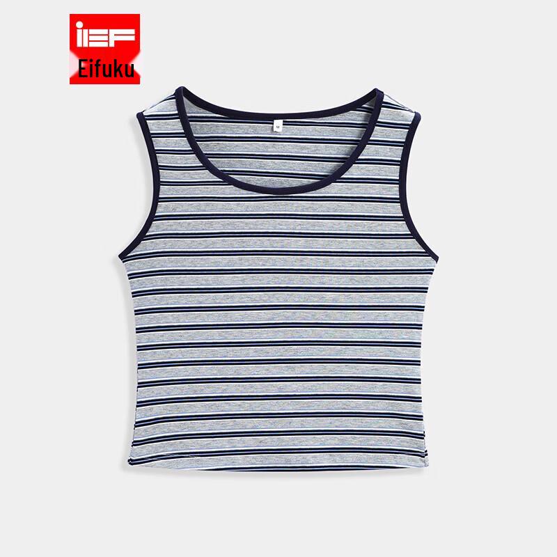 IEF Korean Style Striped Vest Top M