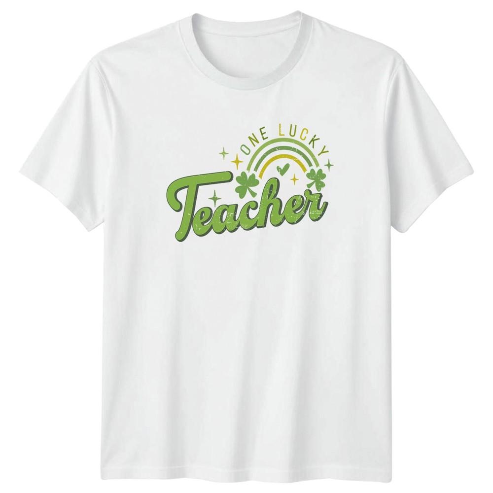 One Lucky Teacher TShirt St Patricks Day Education S
